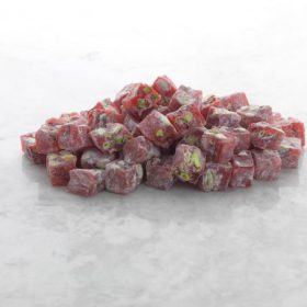 Hard Consistency Turkish Delight with Pistachio and Pomegranate