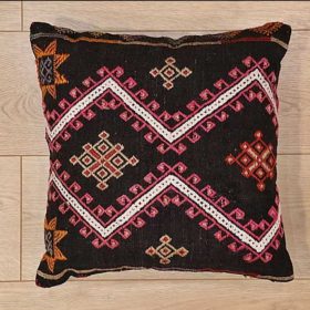 Turkish Cushion - Black and Pink Pillow