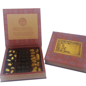 Chocolate Coated Turkish Delight with Pistachio, Walnut and Almond, 17.63oz - 500g