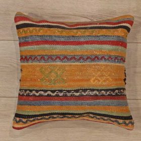 Turkish Cushion - Orange Stripes