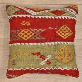 Turkish Cushion - Red and Green Pillow
