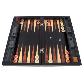 Backgammon in pelle grande Vegas