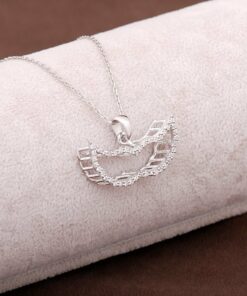 Angel Wing Design Silver Necklace 2951