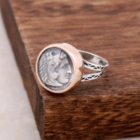 Antique Coin Handmade Silver Ring 2575