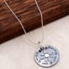 Antique Design Time Silver Necklace 6709