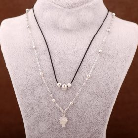 Brave Woman Figured Choker Silver Necklace 3450