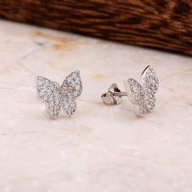 Butterfly Design Silver Earring 4810