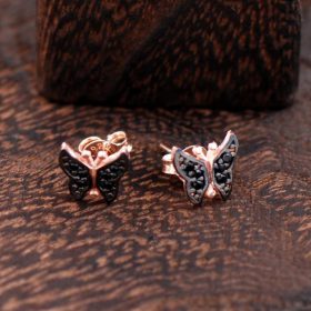 Butterfly Rose Silver Earrings 2417