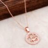 Capricorn Rose Silver Necklace 6677