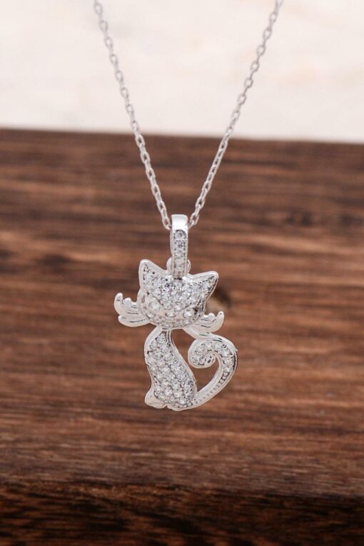 Cat Silver Necklace 6607