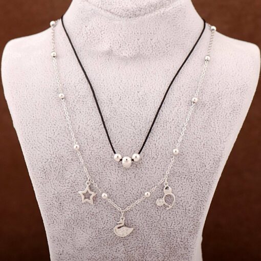 Choker Design Silver Necklace 3446