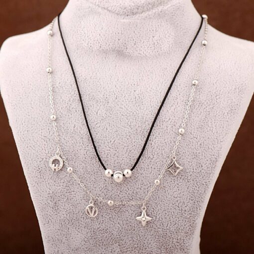 Choker Silver Design Luck Necklace 3449