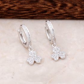 Clover Silver Ring Earrings 4521