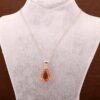 Color Changing Sultan Stone Rose Silver Necklace 3624