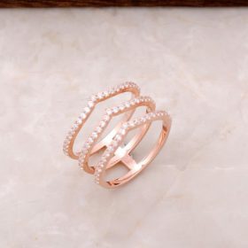 Anello in argento rosato di design 984