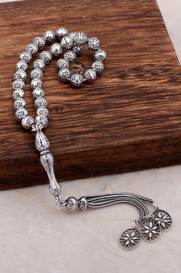 Filigree Embroidered Craftsman Silver Design Rosary 291 | Sultan Of ...