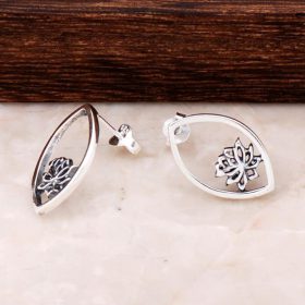 Flower Design Handmade Silver Earring 4280