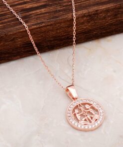 Gemini Rose Silver Necklace 6680