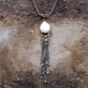 Handmade Silver Necklace with Cultural Pearls 2925