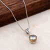 Handmade Silver Necklace with Quartz Stone 6811