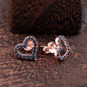 Hearted Rose Silver Earring 2408