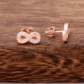 Infinity Design Rose Silver Earrings 3756