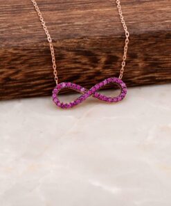 Infinity Design Rose Silver Necklace 1682
