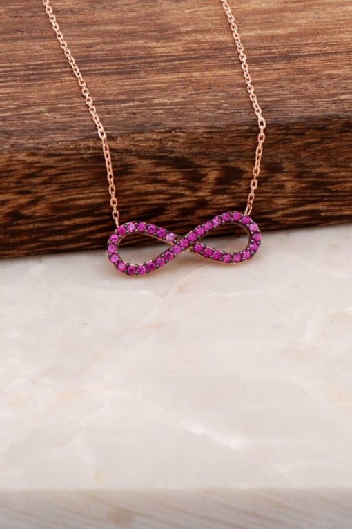 Infinity Design Rose Silver Necklace 1682