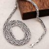 King Chain Handmade Design 60 Cm Silver Necklace 6698