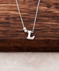 L Letter Design sølvkjede 3821