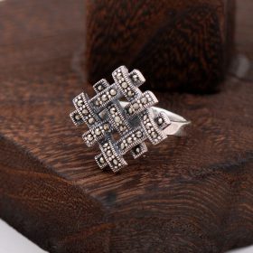 Stříbrný prsten Marcasite Stone Design 2274