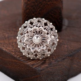 Марказитен камък дизайн сребърен пръстен 2436