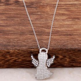 My Luck Angel Silver Necklace with Rhodium 469