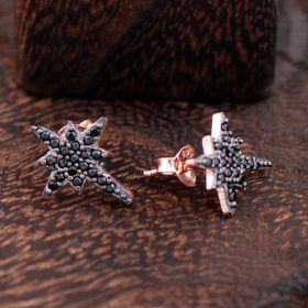 North Star Rose Silver Earrings 2421