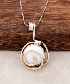 Pearl Stone Design Silver Necklace 6448