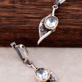 Quartz Stone Handmade Design Silver Earring 4304