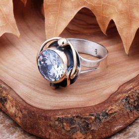 Quartz Stone Handmade Silver Design Ring 2984