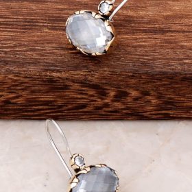 Quartz Stones Design Silver Earring 1458