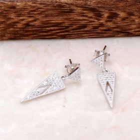 Rhodium Plated Silver Earring 2520