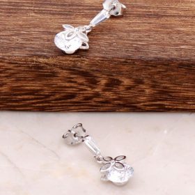 Rhodium Plated Silver Earring 2528