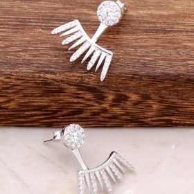 Rhodium Plated Silver Earring 2539
