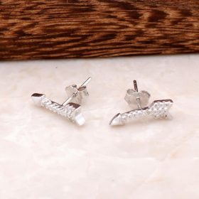 Rhodium Plated Silver Earrings 2474