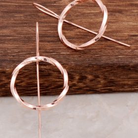Ring Design Rose Silver Earrings 4564