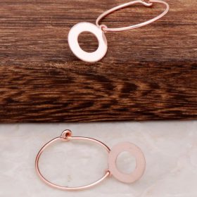 Ring Design Rose Silver Earrings 4565