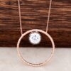 Ring Design Rose Silver Necklace 3091