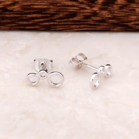 Ring Design Silver Earrings 4330