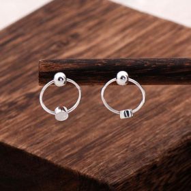 Ring Design Silver Earrings 4834