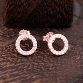 Ring Rose Silver Earrings 2356