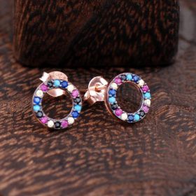 Ring Rose Silver Earrings 2389