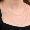 Rose Silver Bulk 100 Cm Chain Necklace 6622